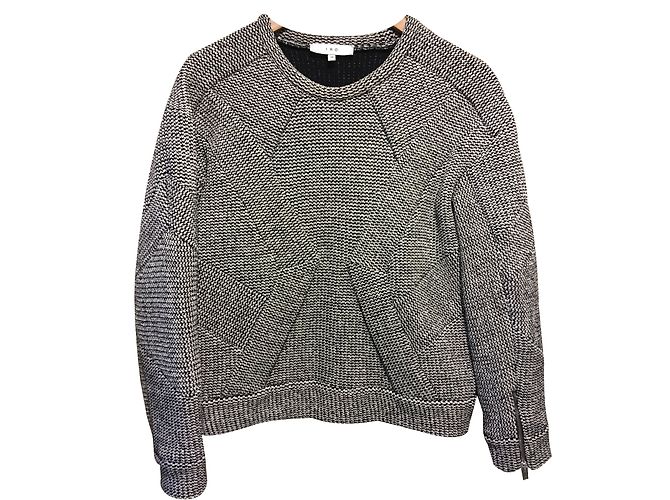 Iro Pullover Grau mit Reißverschluss an den Ärmeln 