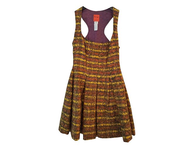 Conjunto de saia Christian Lacroix em seda marrom