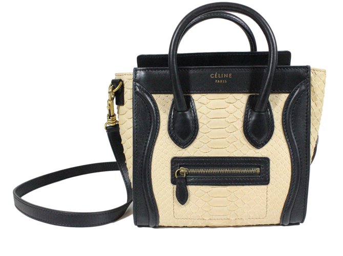 Céline Nano Luggage python Leather Exotic leather  ref.24616