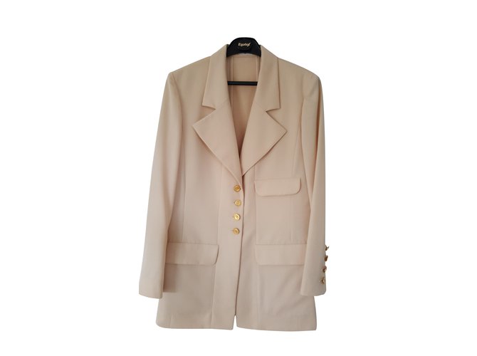 Chanel Jacket Beige Cotton  ref.24618