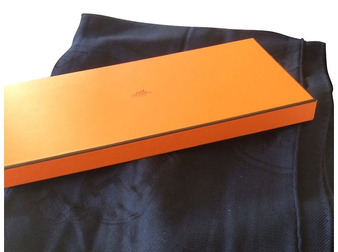 Hermès sciarpe Blu Cachemire