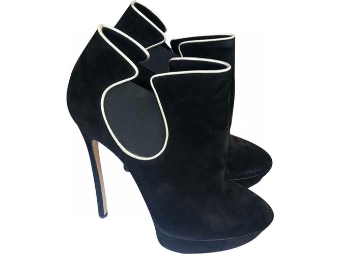 Casadei Ankle boots Black Suede  ref.24891