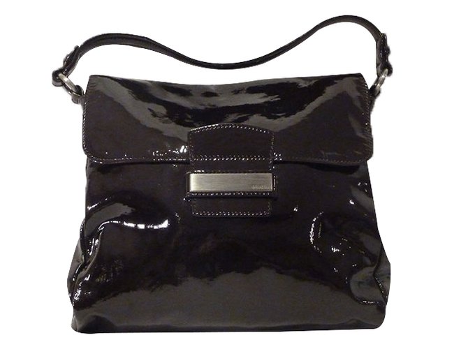 Max Mara Handbag Black Patent leather  ref.24950