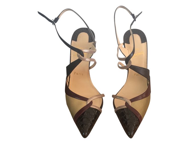 Christian Louboutin Evoluta 100 Mehrfarben Exotisches Leder  ref.24976