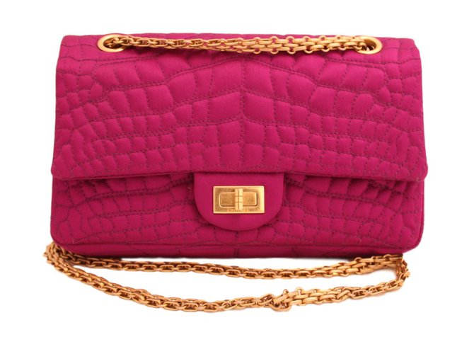 2.55 Chanel Handbag Silk  ref.25063