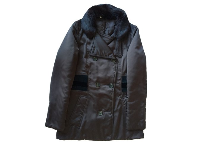 Gucci Coat Brown Polyester  ref.25177