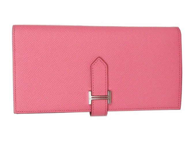 Hermès Béarn Pink Leather  ref.25193