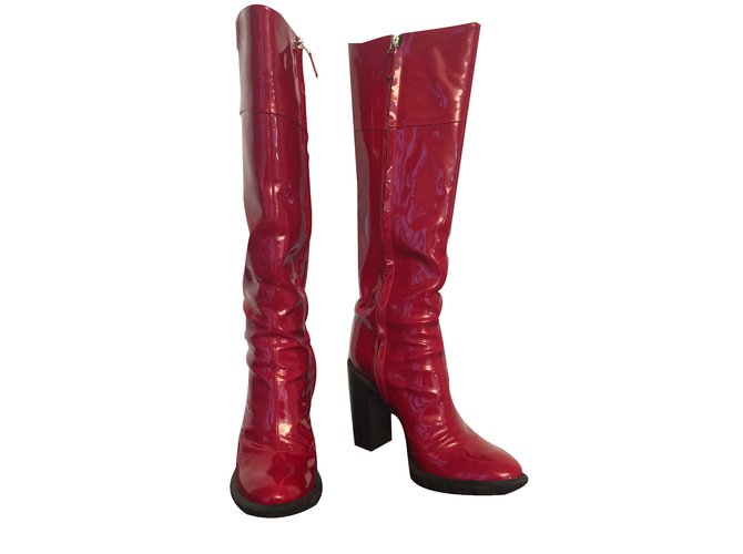 Nando Muzi Boots Red Patent leather  ref.25196