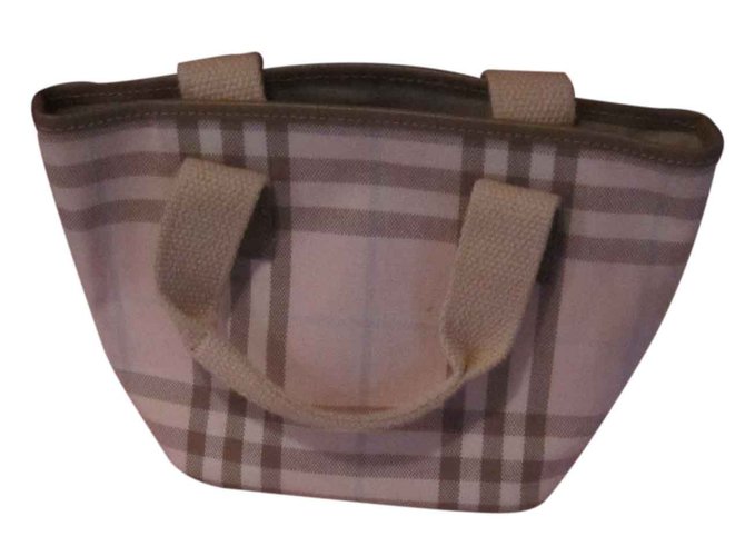 Burberry Handbag Pink Cloth  ref.25236