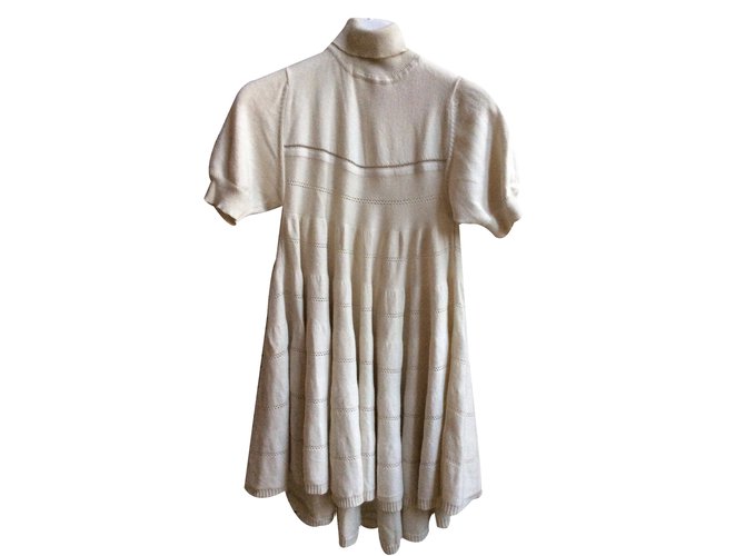 Maje Strickpullover Beige Baumwolle S 
