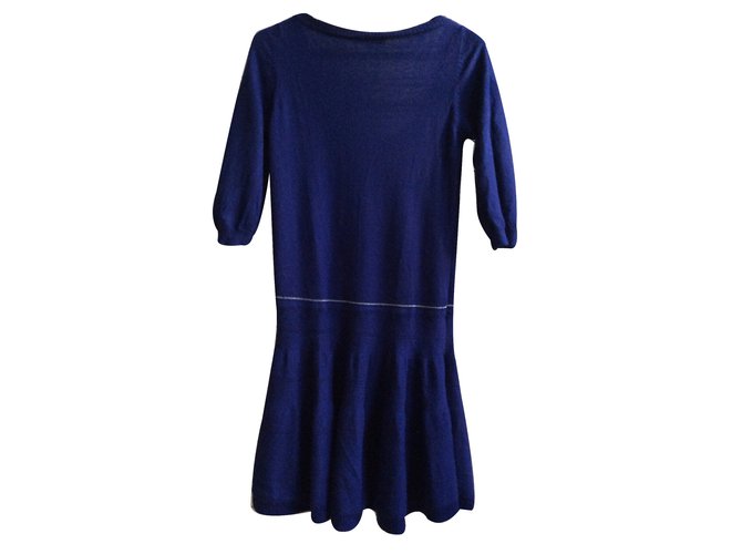 Maje Dress Blue Cotton  ref.25274