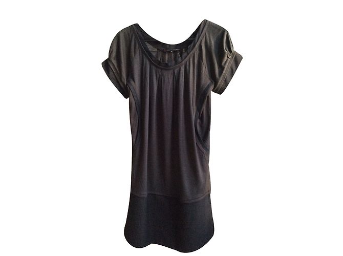 Vestido American Retro gris de lana