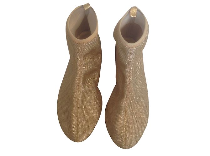 Botines Repetto Dorados Efecto Brillo 40