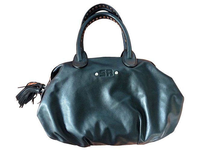 Sonia Rykiel Bolsa Preto Couro  ref.25363