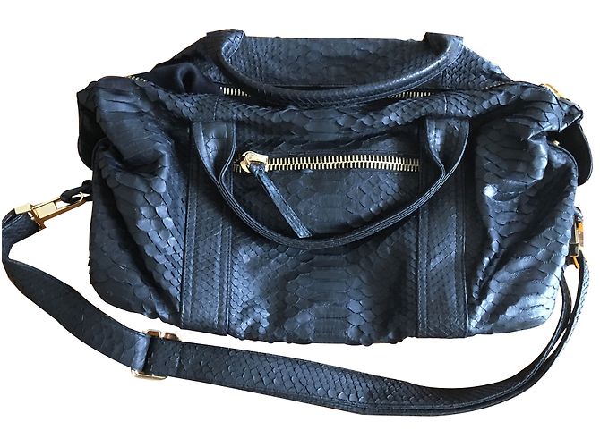Autre Marque Sac à main Opéra en python noir