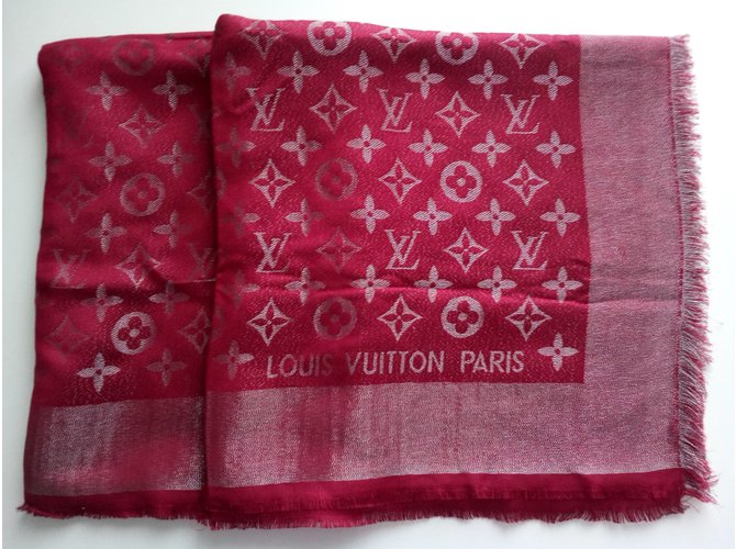 Louis Vuitton Multicolor Striped Monogram Silk/Wool Shine Shawl