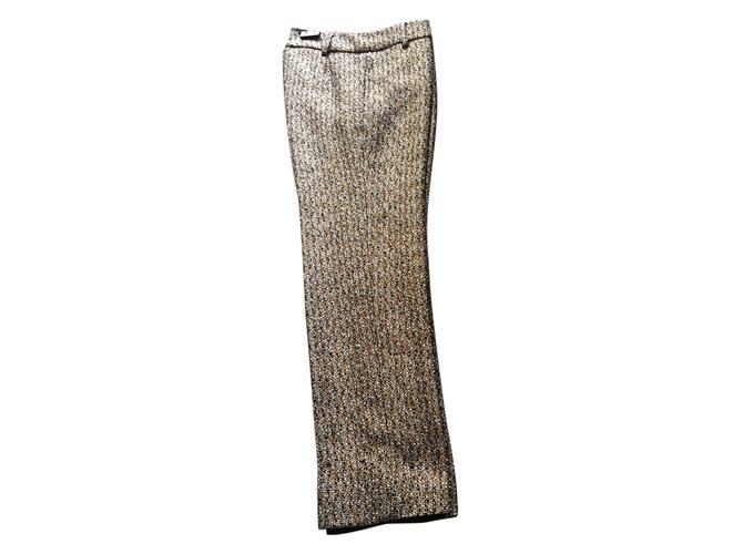 Yves Saint Laurent Trousers Golden Wool  ref.25510