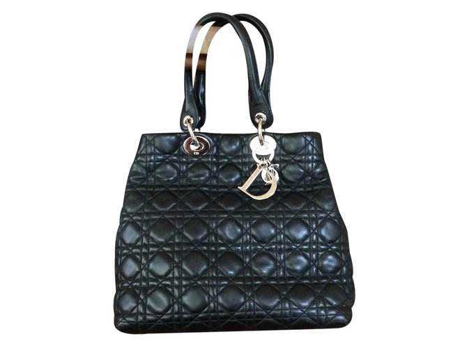 Christian Dior Handbag Black Leather  ref.25517