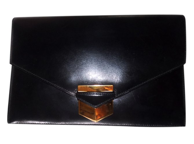 Hermès Clutch bag Blue Leather  ref.25539