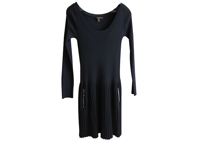 Louis Vuitton Kleid aus Wolle Schwarz XL
