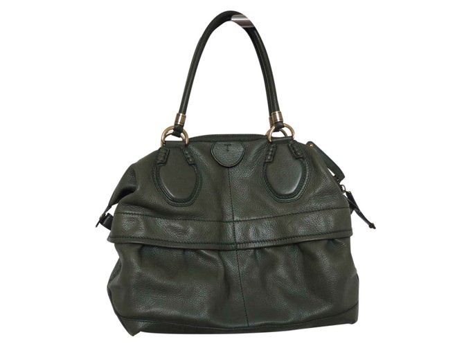 Tod's Handbag Green Leather  ref.25561