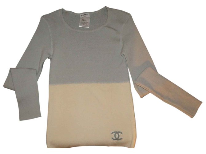 Chanel Sweater Beige Wool  ref.25591