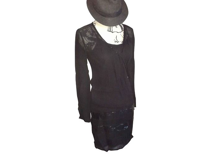 Ikks Kleid schwarz Viscose