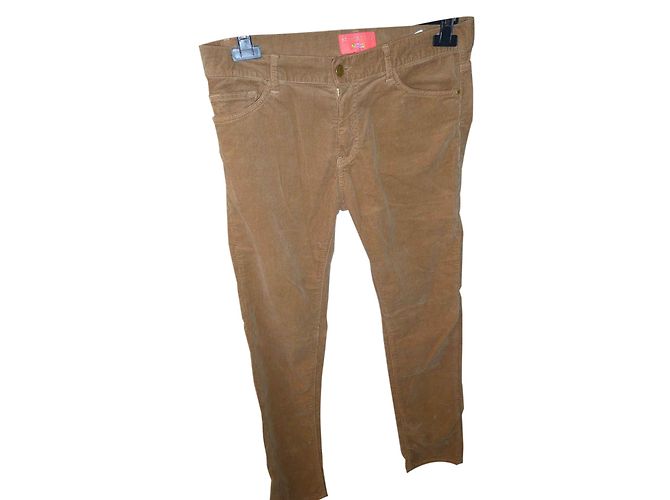Pantalones Manoush Boyfriend de terciopelo marrón Castaño