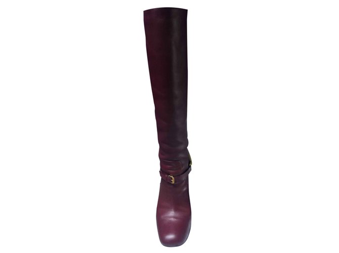 Gucci Boots Prune Leather  ref.25628