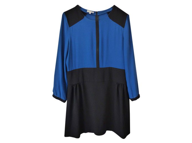 Pablo De Gerard Darel Dress Blue Silk  ref.25629