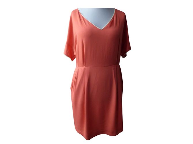 Vestido de viscose cor de coral Pablo De Gerard Darel