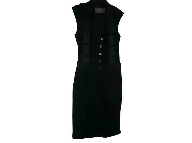 Alexander McQueen Kleid aus schwarzem Baumwollvelours