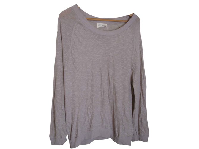 American Vintage Sweater Grey Cotton  ref.25648