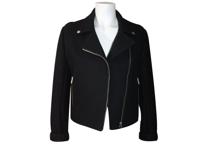 American Retro Wool biker Black Nylon  ref.25673