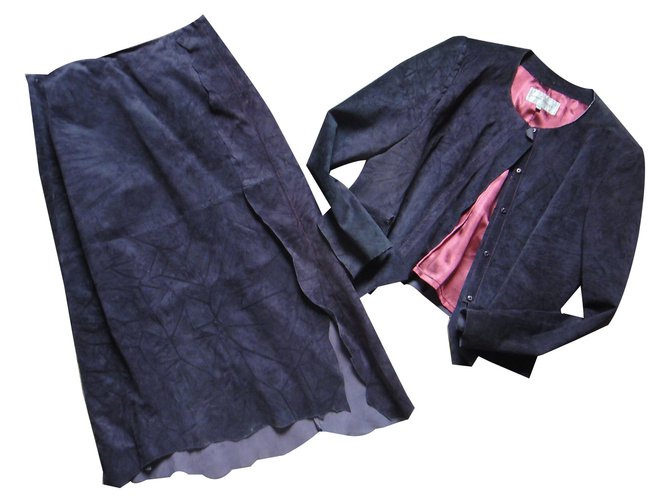 Armand Ventilo Skirt suit Purple Deerskin  ref.25747