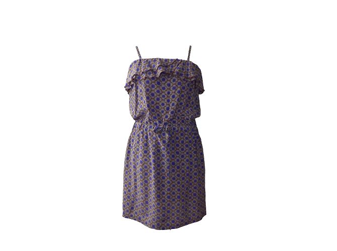 Gerard Darel Seidenkleid mit Blumenmuster Lila