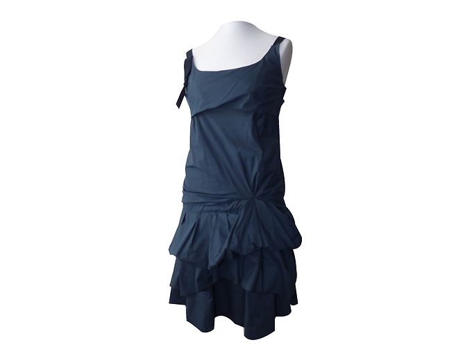 Vestido de algodón azul Marc Jacobs