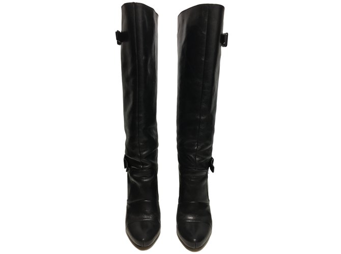 Louis Vuitton Boots Black Leather  ref.25759