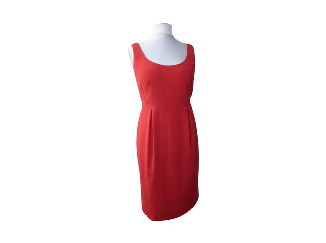 Paule Ka Vermilion red dress Triacetate  ref.25778