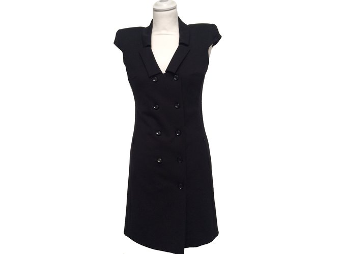 Anne Fontaine Dress Black Wool  ref.25813