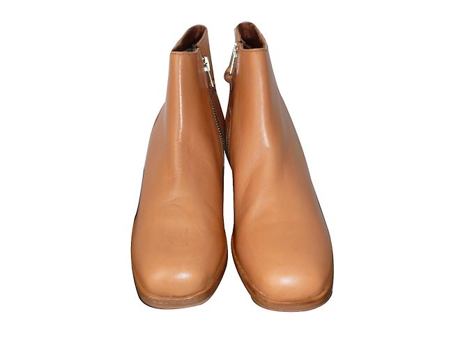 American Retro Leder Stiefeletten Caramel Größe 41 Karamell