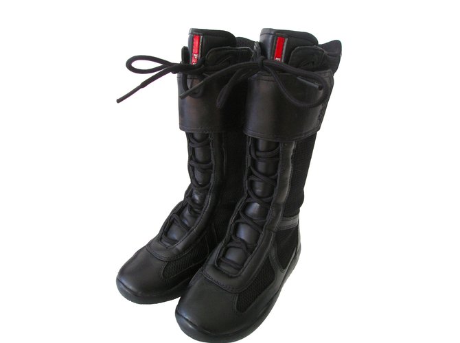 Prada Boots Black Leather  ref.25827