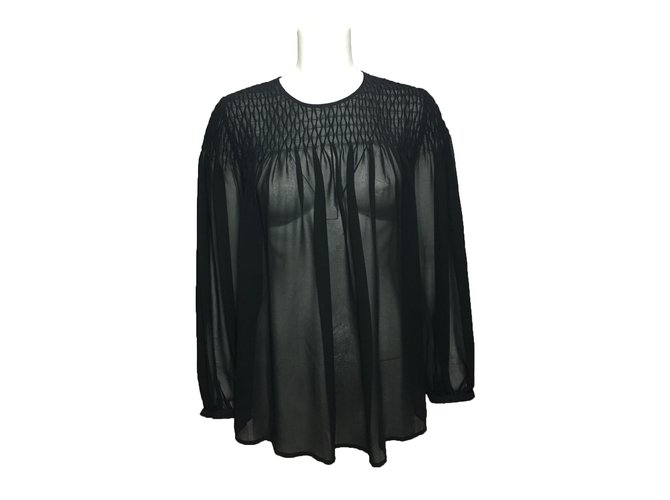 Les Petites blusa Negro Poliéster  ref.25830