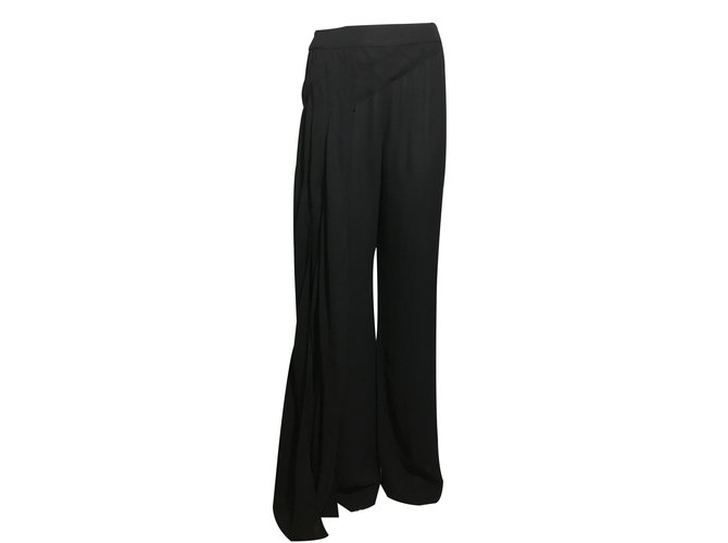 Chanel Silk trousers Black  ref.25837