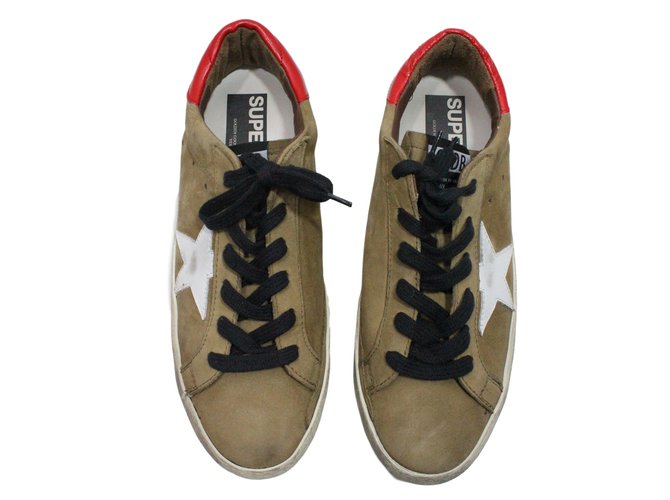 Golden Goose tênis Taupe Couro  ref.25886
