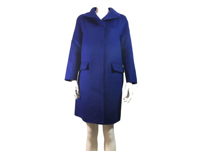 Prada Coat Blue Wool  - Joli Closet