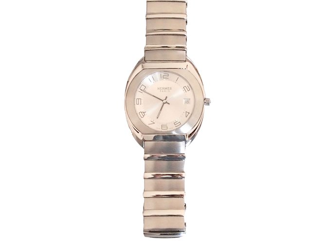 Hermès Quartz Watch Silvery Steel  ref.25918