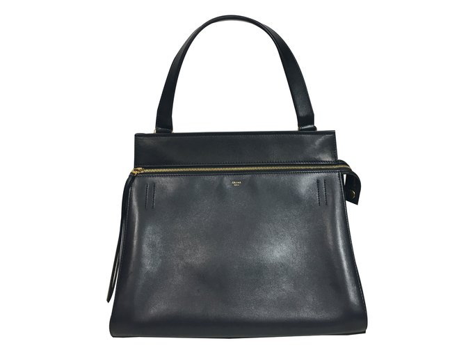 Céline Edge Black Leather  ref.25919