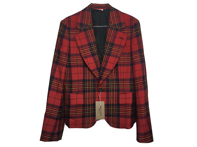 Comme Des Garcons Tartan Wool Blazer Men S Multiple colors