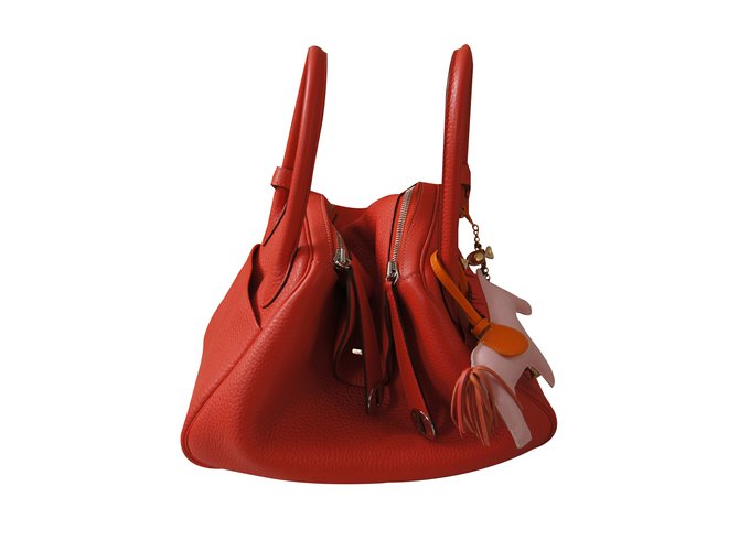 Hermès Handbag Red Leather  ref.25940